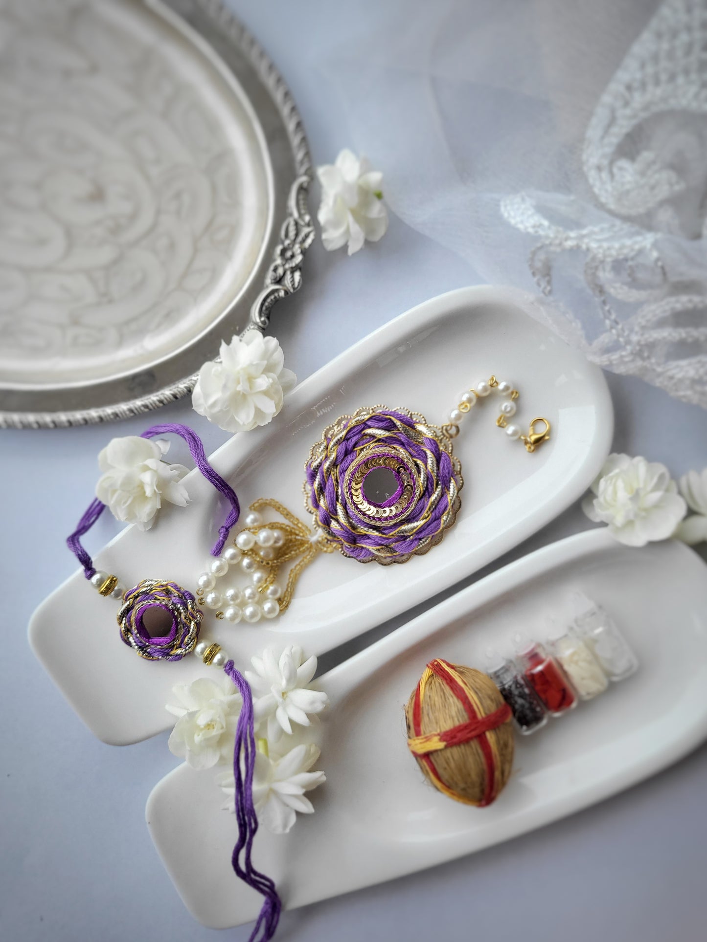 Mirror Purple Rakhi Content