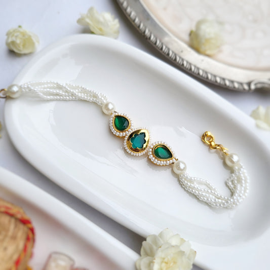 Emerald Green Tilak Bhabhi Rakhi