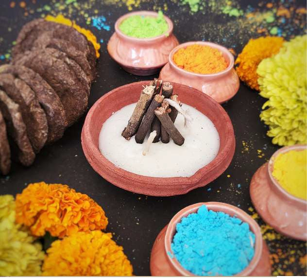 Holika Dahan Pooja Box - Bon Fire Candle