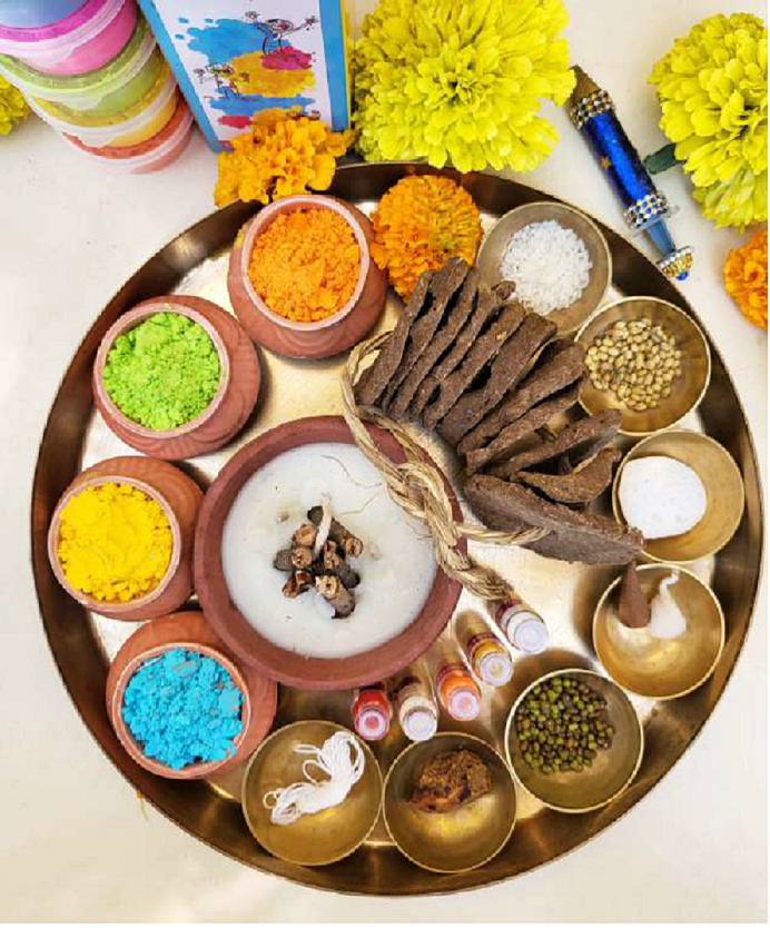 All-in-One Eco-Friendly Holika Dahan Pooja Box