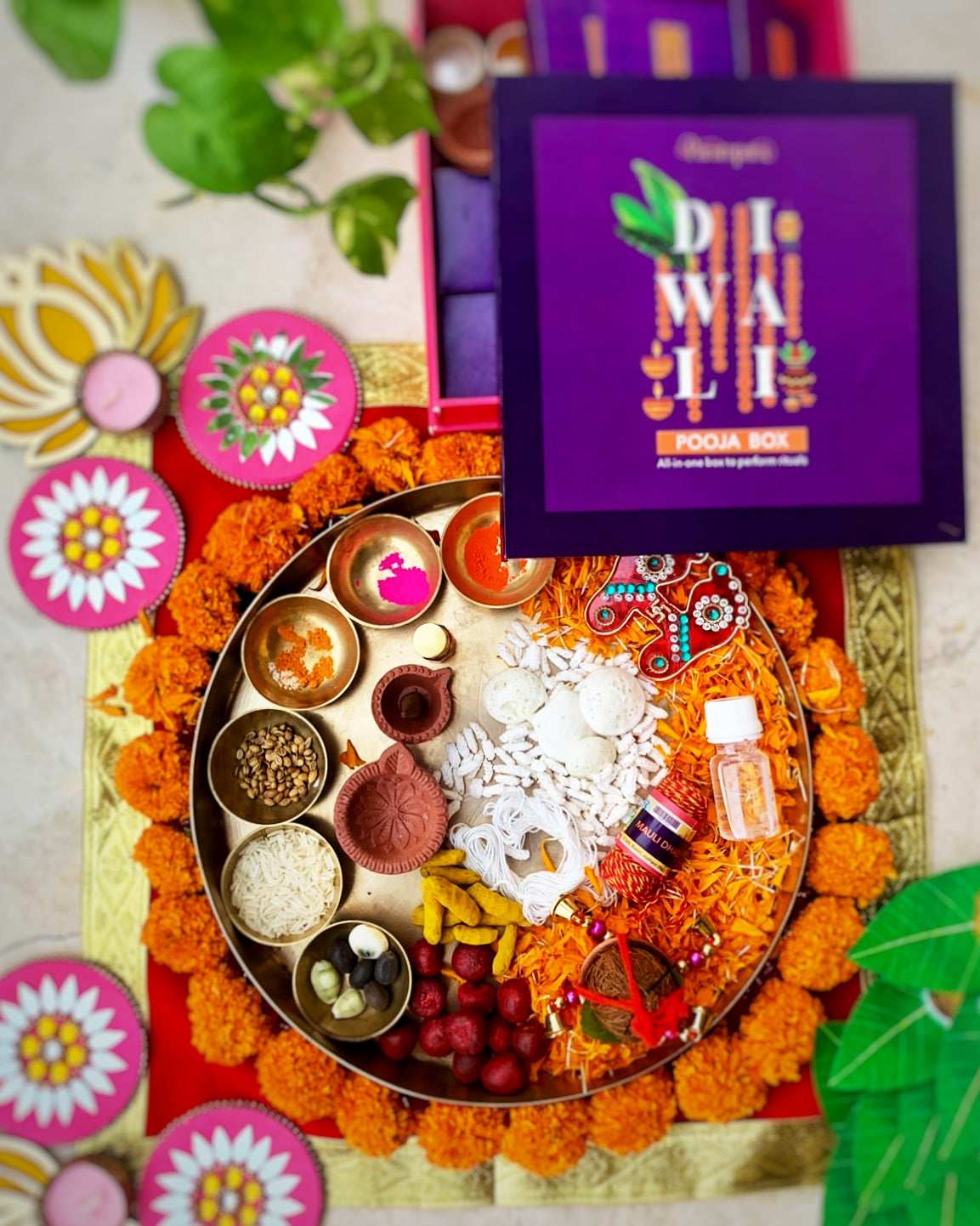 All-in-one Diwali Pooja Box with Audio Visual Clip