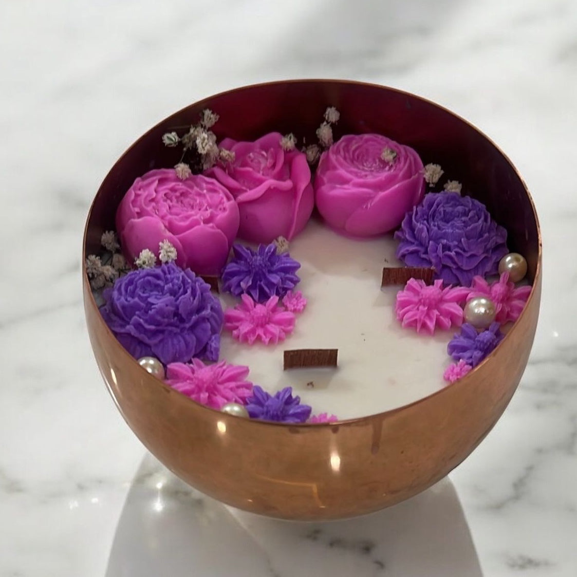 ‘Centre table’ Floral Candle
