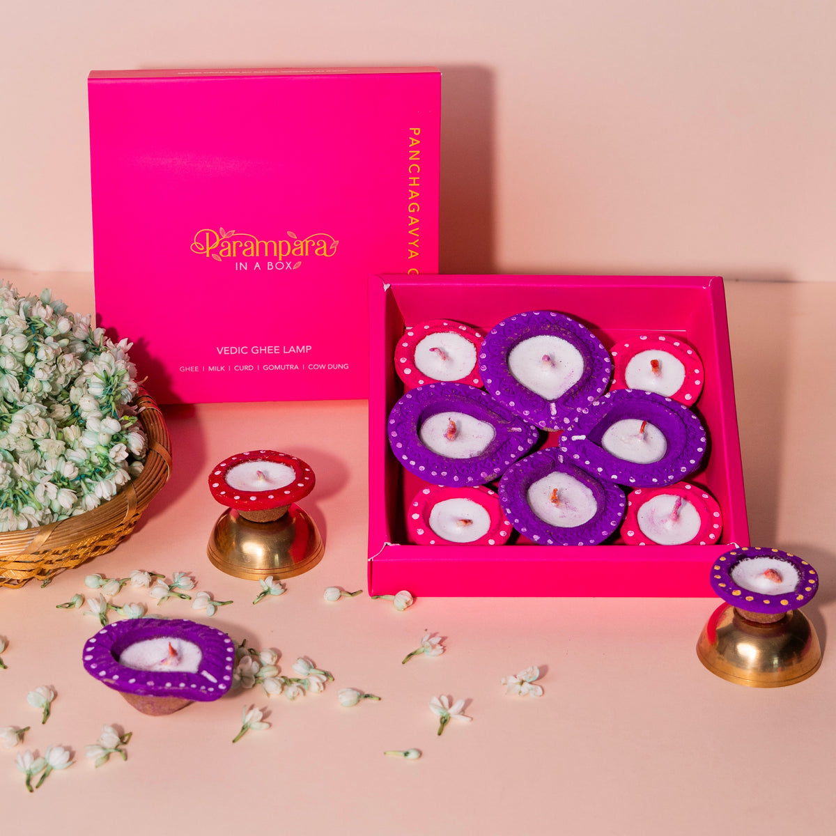 Panchagavya Ghee Diya Set Made with cow’s 5 elements