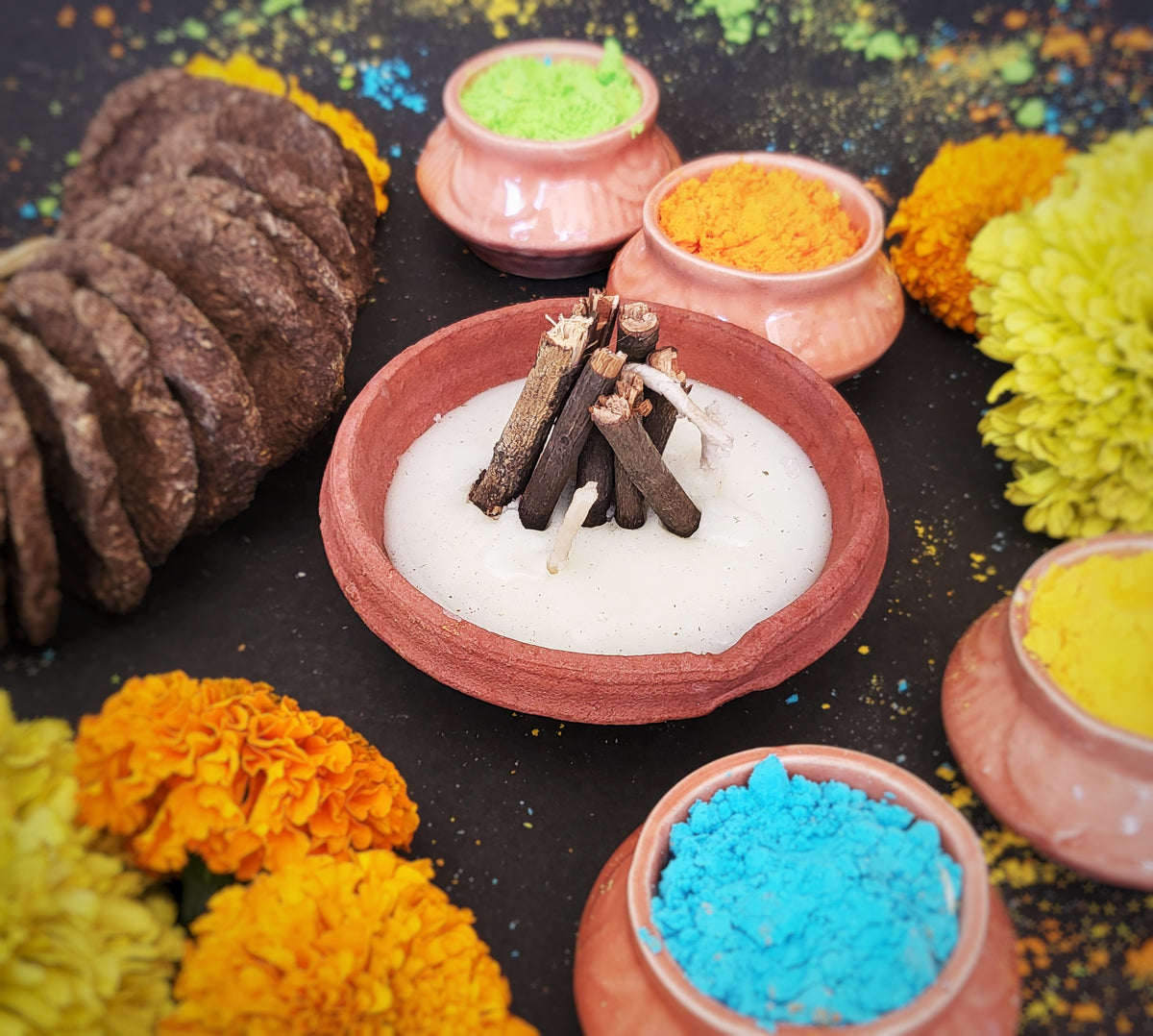 Holi Gift Box Bonfire Candle