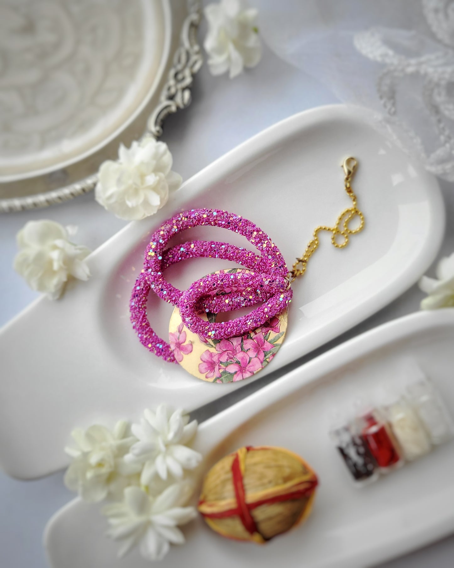 Purple Sparkle Lumba Rakhi