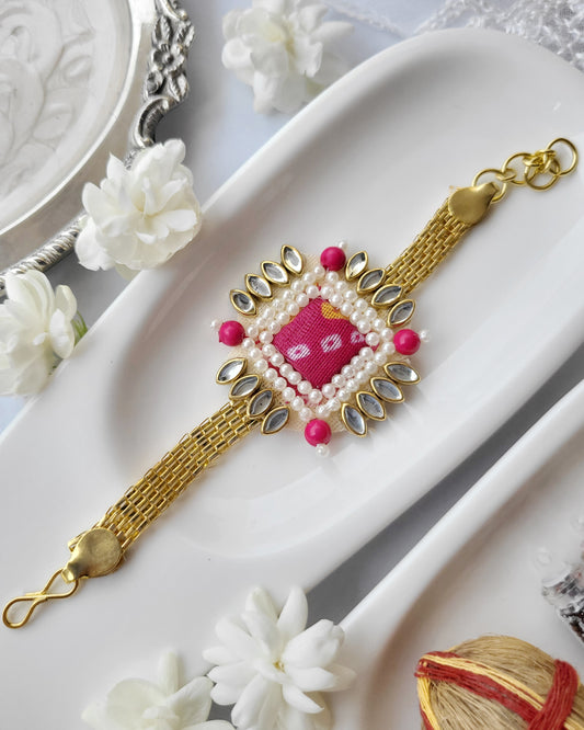 Pearl Laheriya Bracelet Rakhi Male