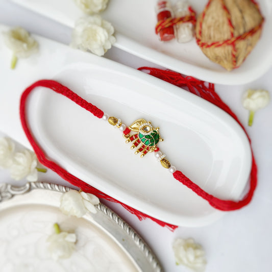 Meenakari Elephant Bhai Rakhi