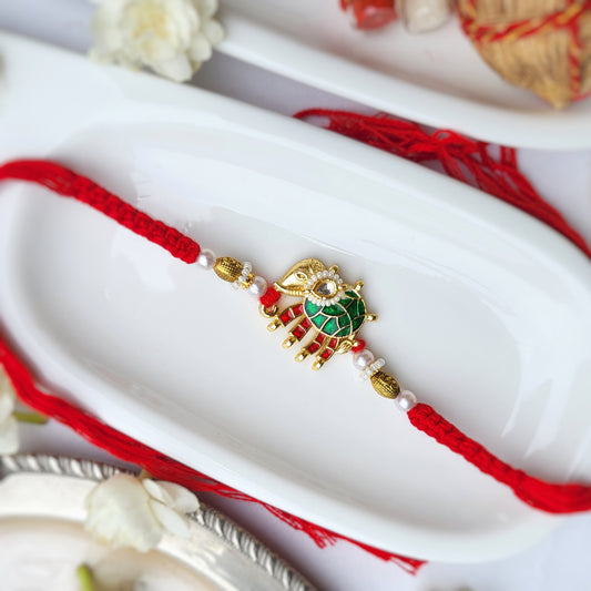 Meenakari Elephant Bhai Rakhi