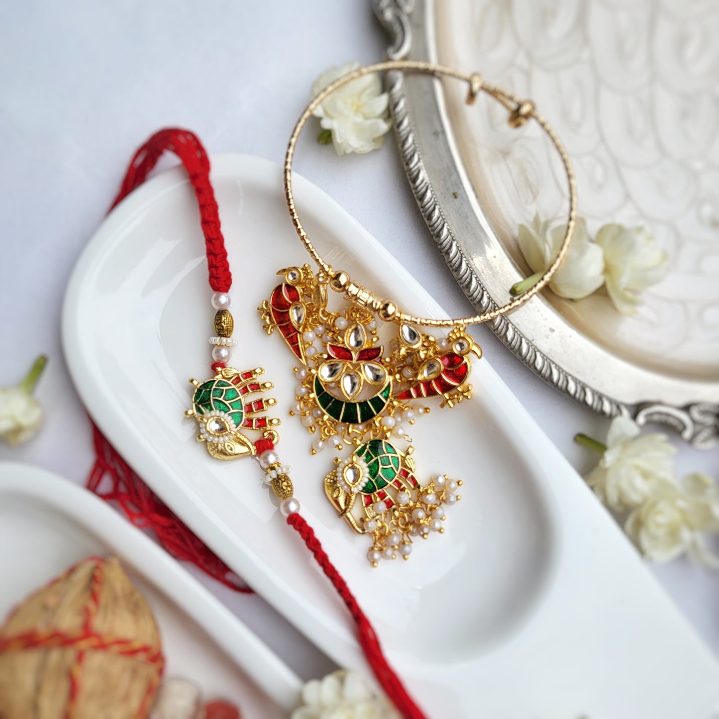 Meenakari Elephant Bhai Rakhi