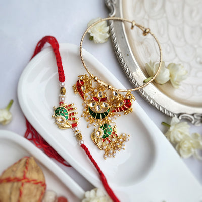 Meenakari Elephant Bhai Rakhi