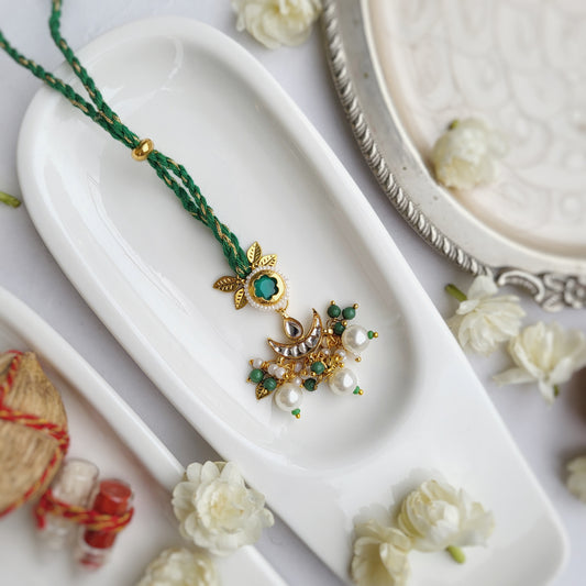Emerald green Indian Motif Bhabhi Rakhi