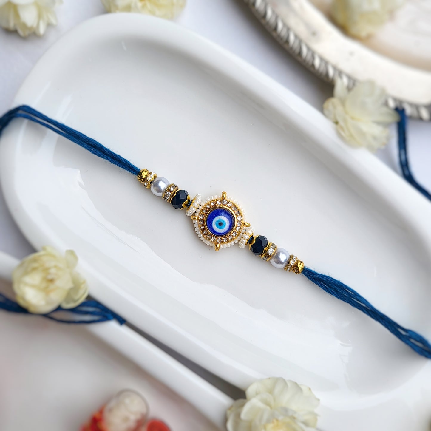 Evil Eye with Pearl Bhai Rakhi