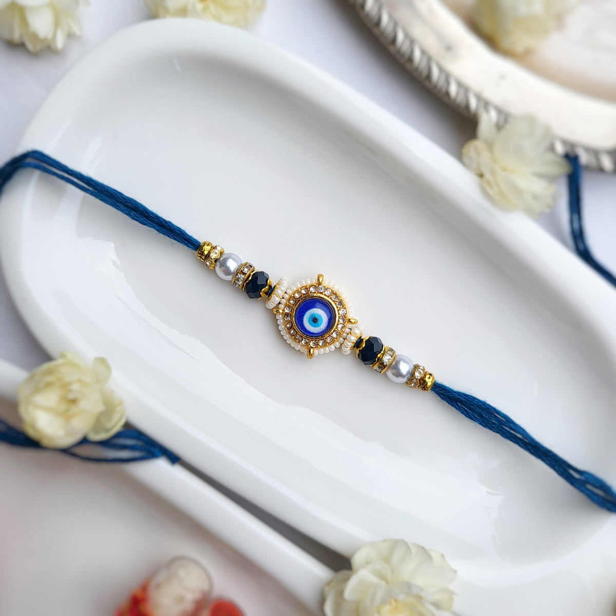 Evil Eye with Pearl Bhai Rakhi