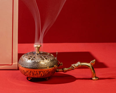 Decorative brass incense burner