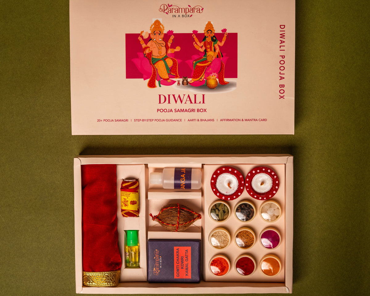 All Box Contents of Diwali Pooja Box