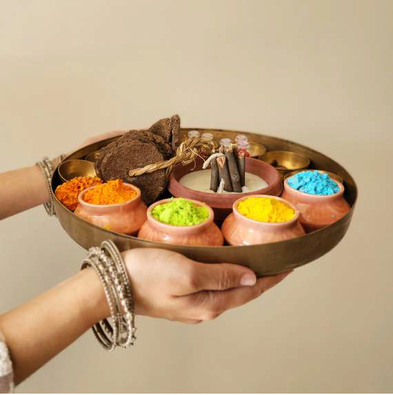 Holika Dahan Pooja Box in Hand