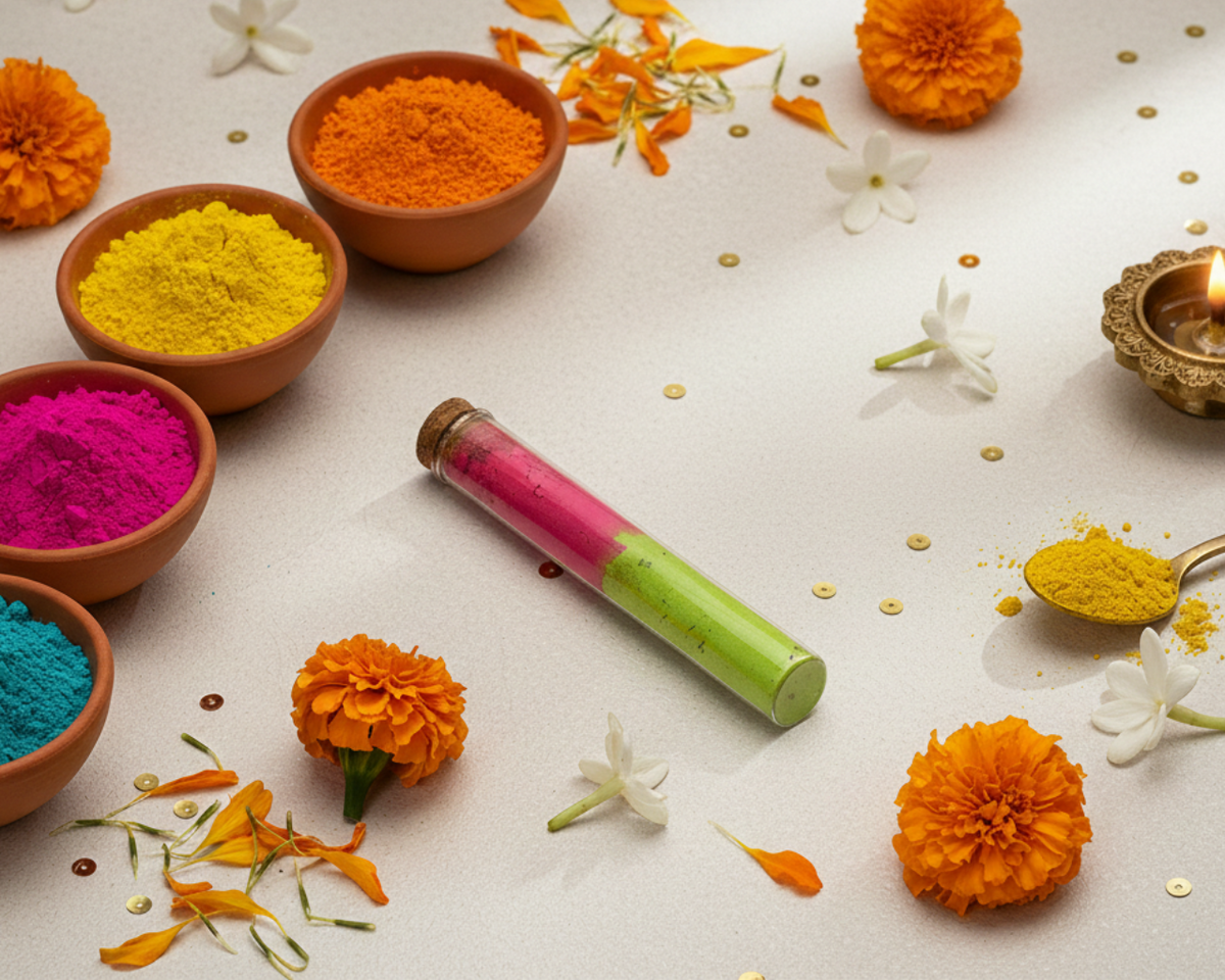 Organic Gulaal Dual Colour Tube with Natural Holi Colour
