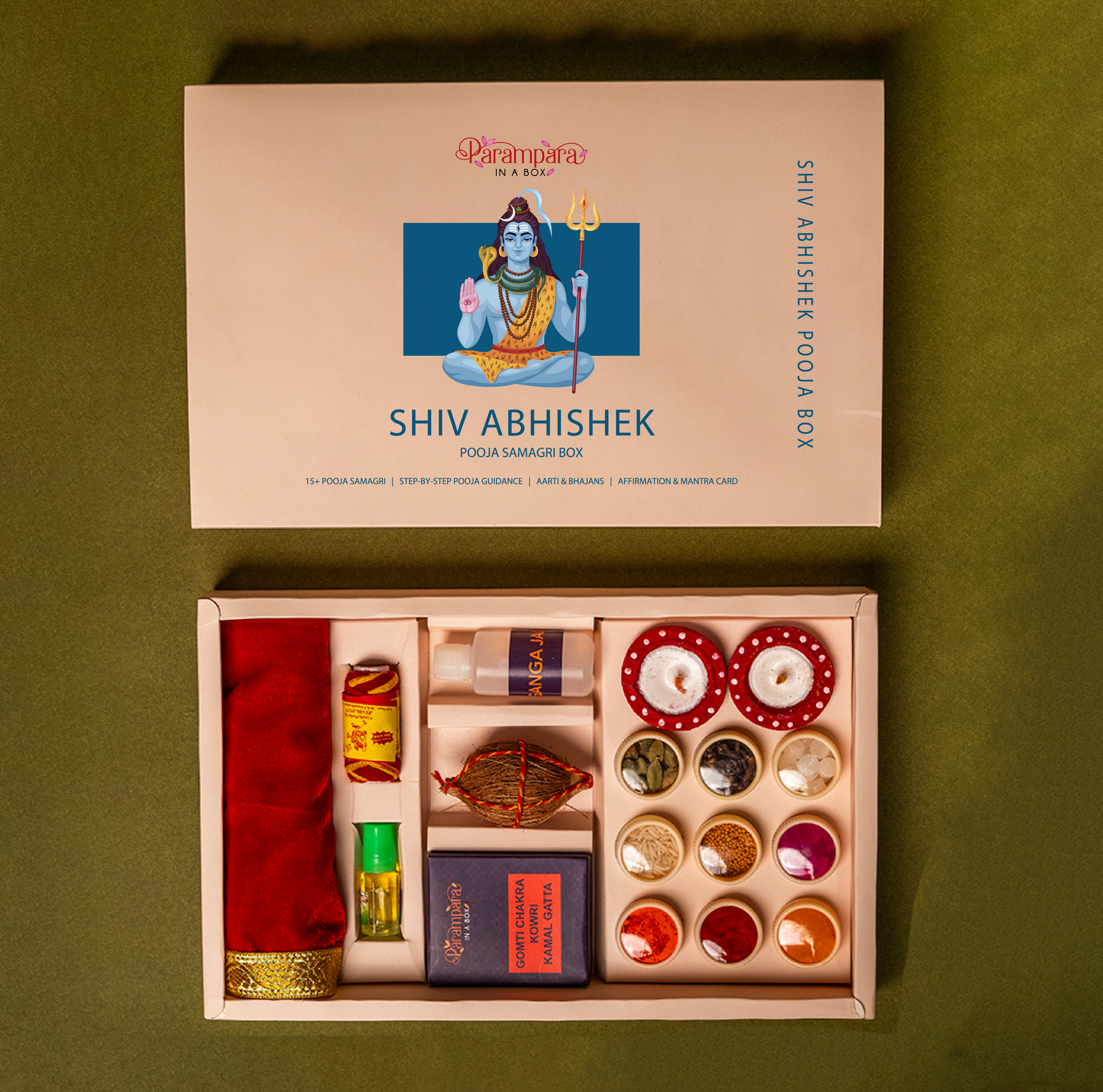 Shiv Abhishek Pooja Samagri Open Box Content
